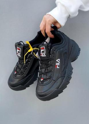 Мужские кроссовки fila disruptor ii black 🌶 smb3 фото