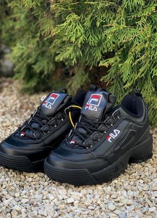 Мужские кроссовки fila disruptor ii black 🌶 smb8 фото