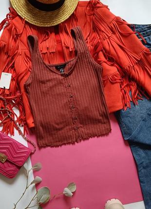 Топ топик в рубчик new look 12/л