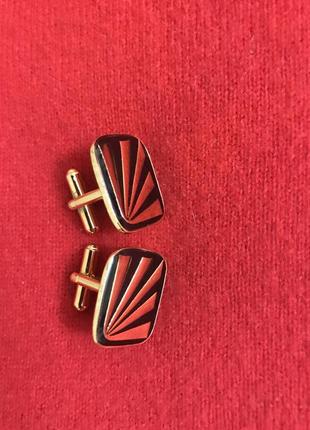 Запонки з емаллю маркування вінтаж
