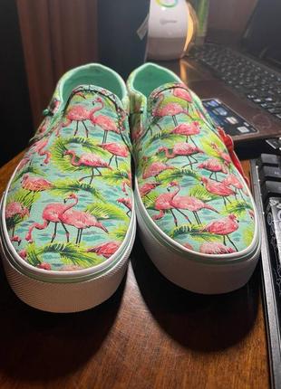 Кеди vans slip-on pink flamingo (uk 6.5, 25.5cm)