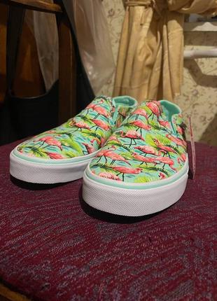 Кеды vans slip-on pink flamingo (uk 6.5, 25.5cm)2 фото