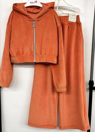 Костюм подростковый для девочки (велюр без утепления)