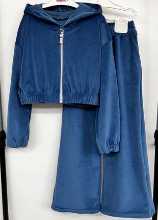 Костюм подростковый для девочки (велюр без утепления)