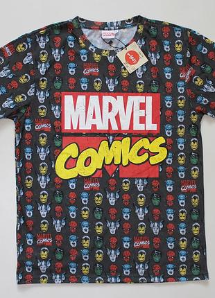 Выразительная футболка с комиксным мульти-принтом от marvel