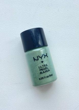 Пігмент для повік nyx ultra pearl mania eyeshadow pigmenta grass3 фото