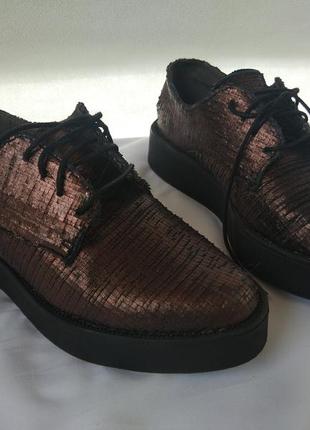 Фирменные стильные качественные натуральные туфли лоферы кожаные ласкутки3 фото