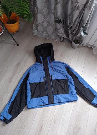 Куртка мужская ветровка asos синяя черная ветровка оверсайз1 фото