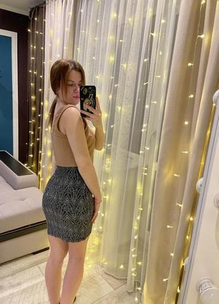 Спідниця міні чорна з блиском ✨ 3