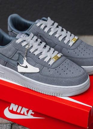 Nike air force 1 low gray core white.2 фото