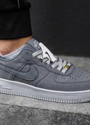Nike air force 1 low gray core white.6 фото