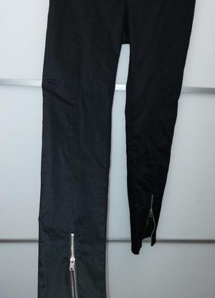 Джинсы скинни черные, лосины с распорками, штаны на замотках2 фото