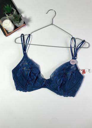 90c / 40c мереживний бюстгальтер з вишивкою та сатиновий вставками george