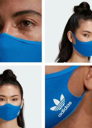 Adidas face mask cover blue2 фото