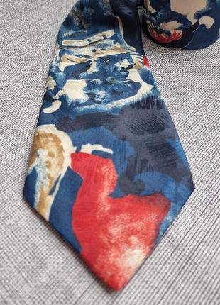 Брендовая синяя красная оригинальный яркий галстук абстракция burton2 фото