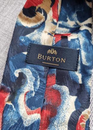 Брендовая синяя красная оригинальный яркий галстук абстракция burton4 фото
