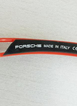 Porsche design окуляри чоловічі чорні лінзи помаранчеві дзеркальні поляризированые5 фото