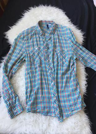 Знижки на всі ! яскрава сорочка в клітку h&m