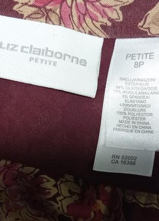 Шелково-шерстяная цветочная юбка liz claiborne4 фото