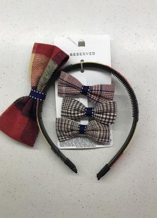 Нереально красивый детский набор обруч и 3 заколки