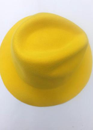 Шляпа федора 100% шерстяной фетр5 фото