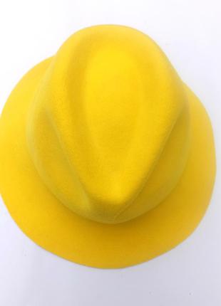 Шляпа федора 100% шерстяной фетр