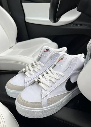 Кросівки nike blazer white black (висока підошва)9 фото