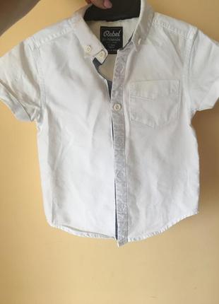 Белая рубашка для мальчика 2-3 года