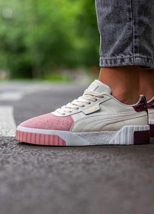 Кроссовки puma cali remix beige rose suede2 фото