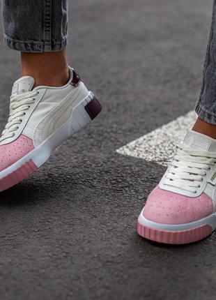 Кроссовки puma cali remix beige rose suede3 фото