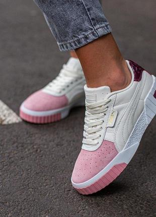 Кросівки puma cali remix beige rose suede