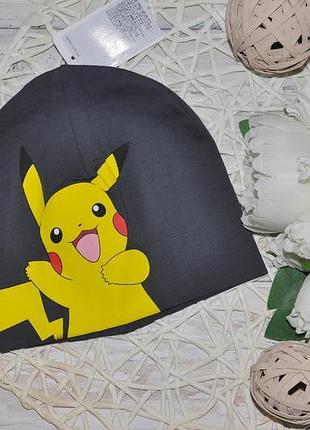 1-4 р 92-104 см h&m трикотажна двошарова шапка з принтом з м'якого трикотажу пікачу pikachu