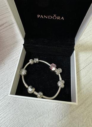 Pandora сша пандора браслет оригинал все шармы оригинал длина 19.5 см4 фото