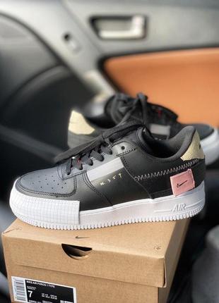 Nike air force n. 354 black женские кроссовки найк