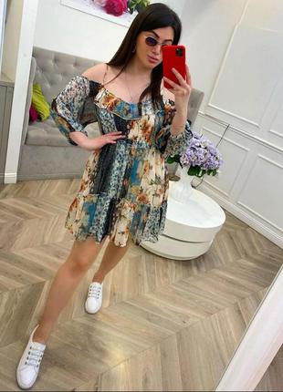Нарядное летнее платье турция шифоновое