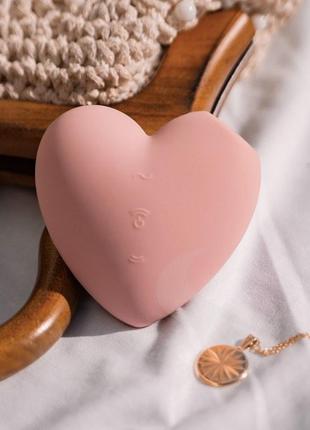 Вакуумний стимулятор-серце з вібрацією satisfyer cutie heart