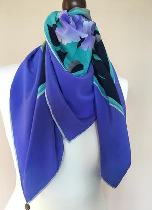 Винтажный шелковый платок leonard paris винтаж шелковый 100%шелк chanel gucci hermes fendi5 фото