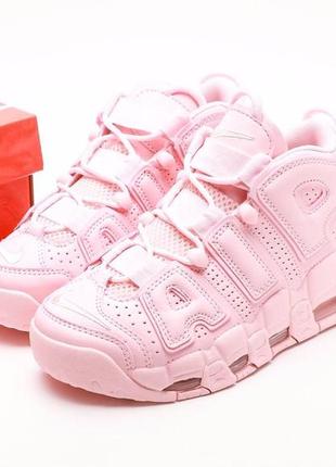Nike uptempo pink, кроссовки женские высокие найк, кроссовки женские весна-осень, кроссовки женкие найк4 фото