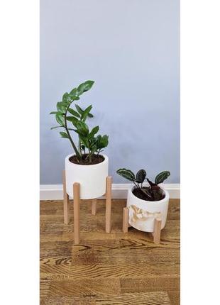 Комплект подставок для цветов и вазонов 2шт wooddecor без покрытия