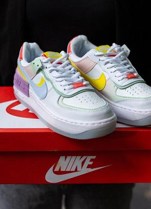 Кроссовки женские nike air force shadow multi-color6 фото