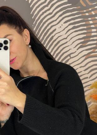 Костюм теплый  вязаный брючный элегантный прогулочный повседневный нарядный под горло