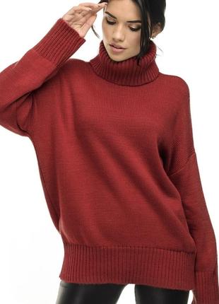 Свитер кашемир удлиненный джемпер однотонный кофта теплая натуральная свитер оверсайс баллантайн1 фото