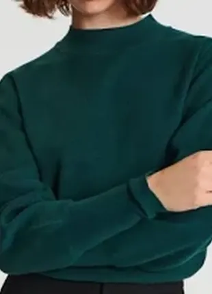 Вовняний светр комір із декором massimo dutti