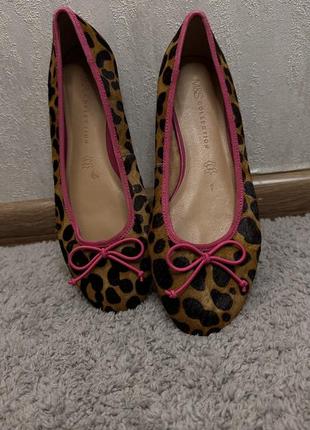 Балетки тигрові шкіряні