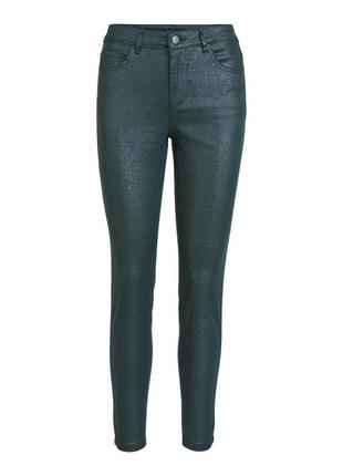 Сверкающие глиттерные джинсы vila skinny glitter jeans, s5 фото