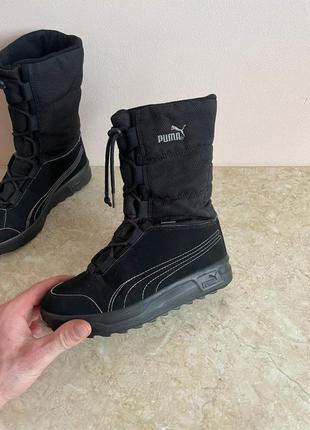 Ботинки puma borrasca iii gore-tex, unisex-child snow boots, black оригинал