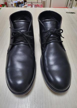 Мужские кожаные ботинки ботинки ecco birmingham gore-tex1 фото