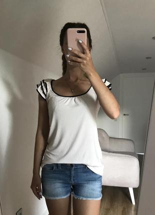 Бежевая футболка h&m