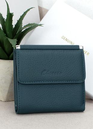 Жіночий шкіряний гаманець  classic 8848a-15 маленький бірюзовий