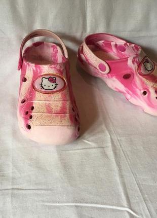 Сабо в стиле crocs *hello kitty* германия р.29 (18.50)1 фото